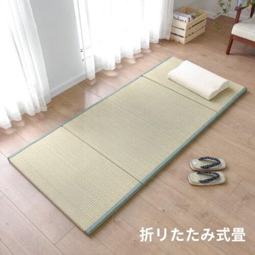 Folding Japanese Traditional Tatami Mattress Mat Rectangle Large Foldable Floor Straw Mat For Yoga Sleeping Tatami Mat Flooring