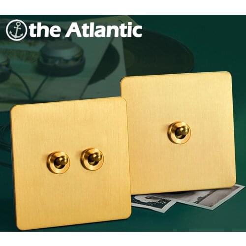 Light Toggle Switch Retro Vintage Wall Socket With USB Power Electrical Outlets Switches Wall Plugs Gold Metal EU French