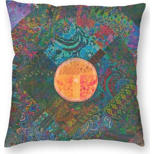 Bohemian Sun Pillowcase Decoration Hippie Boho Cushion Cover Throw Pillow for Car Polyester Double-sided Printing Leisure