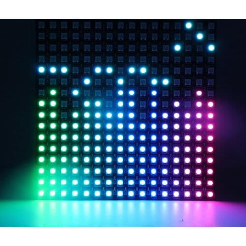 WS2812B RGB LED Digital Flexible Individually Addressable Panel Screen Light 8*8 /8*32/16*16,WS2812B Module Matrix Screen DC5V