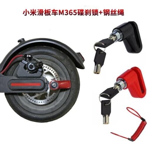 For Xiaomijia Electric Scooter Disc Brake Lock Multi-function Enhanced Anti-theft Lock M365 Scooter Anti-theft Lock Accessories