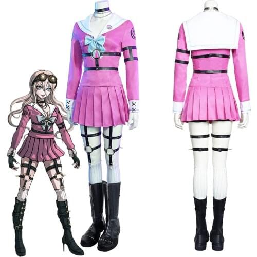 Fast Shipping Danganronpa V3: Killing Harmony-Miu Iruma Cosplay Costume Women Dress Outfits Halloween Carnival Suit Girl Dress