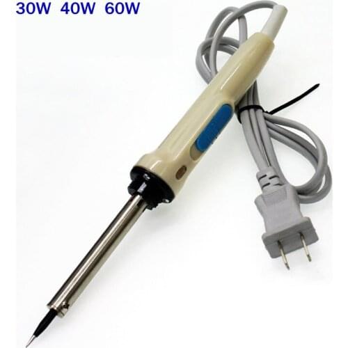 1 pcs) 60 40 30W Adjustable Soldering Iron External Thermal 220V Welding Iron Straight Tip w/ Indicator Lamp Electric DIY Tool