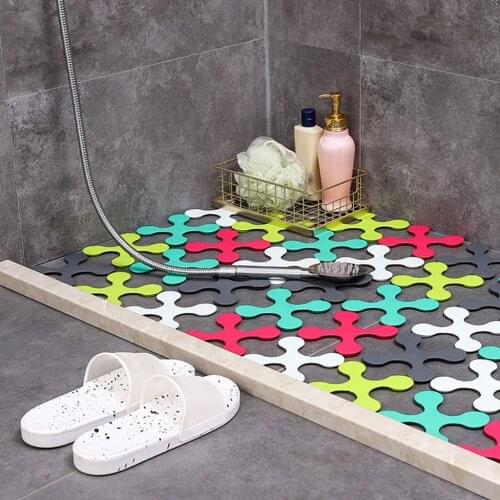 1pc No Slip Bathtub Stickers Anti-slip Shower Decal Safety Bath Mat Pad Brush Foot Brush Mats Silicone Bath Shower Sticker 2021