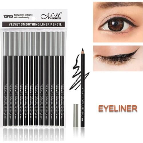 12Pcs/Set Make Up Eyeliner Pencil Waterproof Eyebrow Beauty Pen Eye Liner Pencils Makeup Tools MA