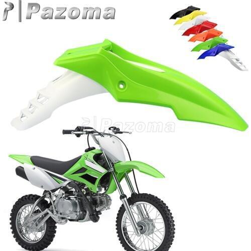 1X Green Supermoto Motorcycle Front Fender Dirt Bike Mud Guard for Kawasaki KX KLX KLX 65/85/110/100/250/125/450/400R/650 SMR WR