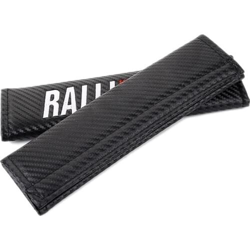 Universal JDM Style Car Racing Carbon Fiber Seat Pads Protection With Logo 2PCS