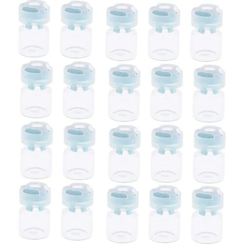 20Pieces Empty Sealed Sterile Serum Powder Vials 3g Small Glass Bottle Containers - Refillable Bottles & Accessories