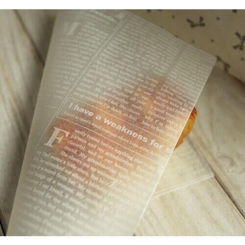 300 Pcs White Newspaper Design Sandwich Wrapping Paper,Greaseproof Wax Coating,For Hamburger Soap candy Gift Packaging