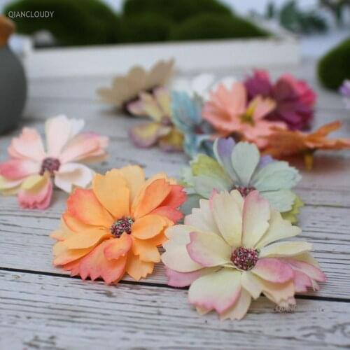 50 pieces DIY hand made material simulates flowers wedding wall breast Artificial Silk flowers head decoration chrysanthemum A27