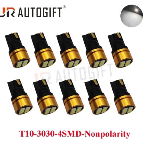 50PCS T10 3030 4SMD 194 168 W5W Nonpolarity bulb 12V Car styling Auto Wedge license plate Light for universal