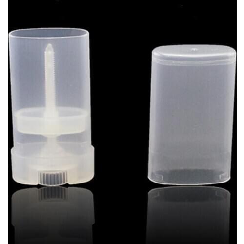 500pcs new 15ml Clear/White Deodorant Container Lotion Bar 15g Oval Twist Tube Round Lip Balm Tube