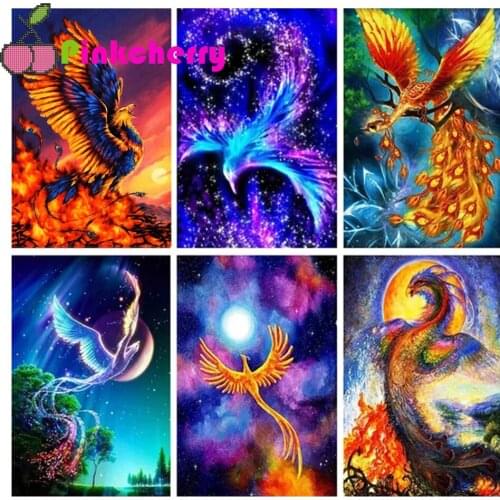 Golden Phoenix diy diamond painting full drill Anime Mythical animal diamond embroidery mosaic diamond stitch home decor k997