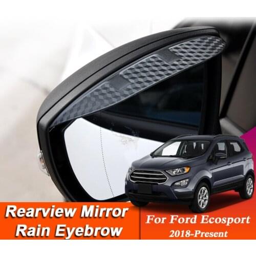 Car-styling For Ford Ecosport 2018-Present Carbon Fiber Rearview Mirror Eyebrow Rain Shield Anti-rain Cover External Accessory