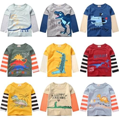 Childrens Pullover Bottoming T-shirts in Spring and Autumn New Boys Long-Sleeved T-shirt Kids Clothing
