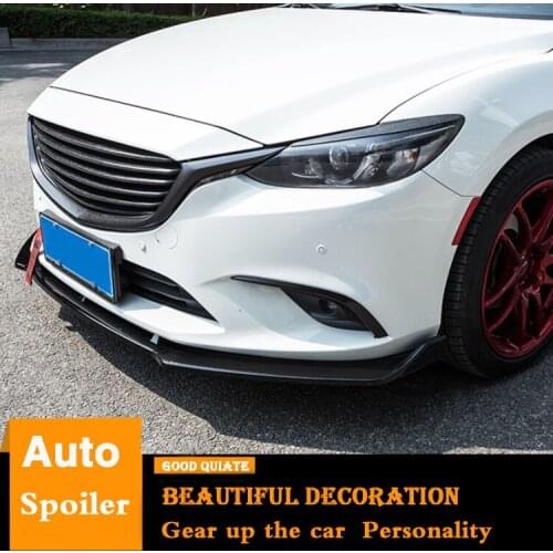 For 2014-2018 Mazda 6 ATENZA front Bumper Diffuser Bumpers Protector Rear Spoiler ABS Material Body kit bumper rear lip 3Pcs