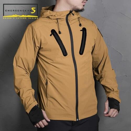 Emersongear Mens Skin Jacket Clothing Windbreaker Hattori Style Quick Dry MountainSkin Tactical Hiking Running Riding Skin Coat