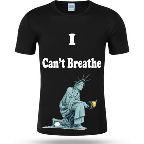 I can't breathe T-shirt Black Lives Matter T-shirt USA T-shirt Summer T-shirt Black Man T-shirt Women T Shirt clothes cottom