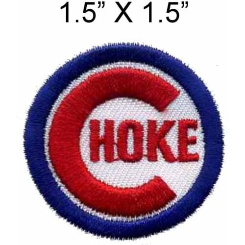 HOKE circle 1.5"wide embroidery patch for CITY/red/navy blue
