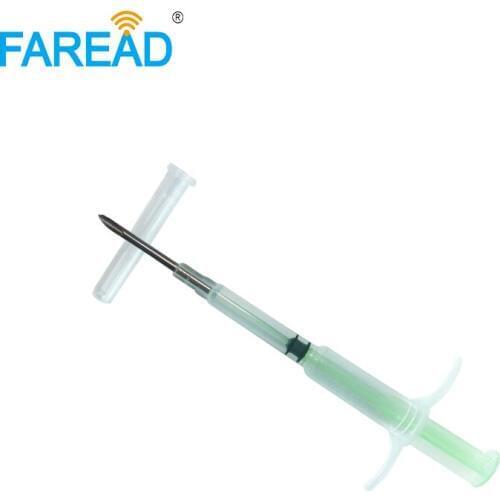 X50pcs 1.4x8mm LF ICAR for animal management standard ISO 11784/5 RFID Microchip injector with transponder