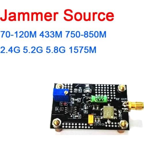 Interference source Sweep 70-120M 433M 750-850M 2.4G 5.2G 5.8G 1575M f/ Bluetooth WiFi jammer Shielded zigbee FM radio GPS Drone