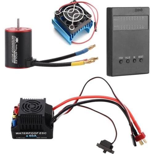 Platinum 3650 2300KV / 3100KV / 3900KV / 4300KV / 5200KV Brushless Motor & 60A ESC Combo Set Waterproof for 1:10 RC Car RC Boat
