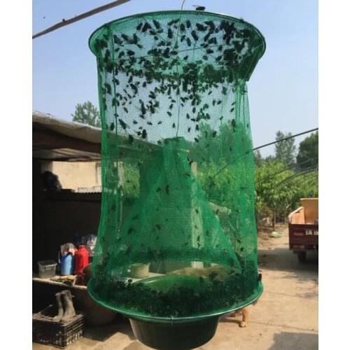Reusable Garden Wasp Trap Kills Pest Fly Killer Fly Catcher Hanging Outdoor Fly Trap Net Bait Hanging Fly Cage Outdoor Tools