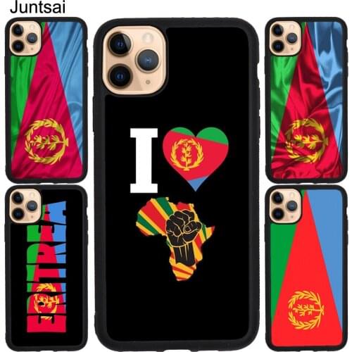 Eritrea Flag Case For iPhone X XR XS Max 5S SE 2020 6S 8 7 Plus 12 mini 11 Pro Max Rubber Back Cover