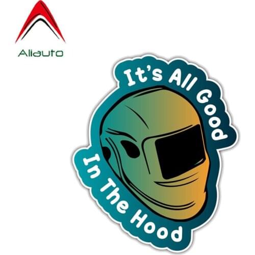 Aliauto Creative Car Sticker Its All Good In The Hood Decoration PVC Waterproof Sunscreen Reflective Decal,10cm*13cm