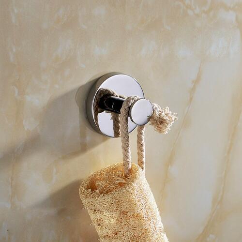 Leyden Chrome 304 Stainless Steel Bathroom Robe Hook Wall Mounted Clothes Hats Towel Hook Wall Hook For Bathroom Accessories