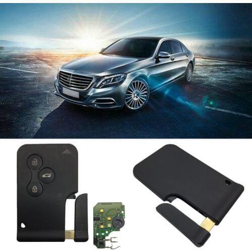 New 1 Pc Car 3 Button 433Mhz 7947 Chip With Emergency Insert Blade Smart Remote Key For Renault Megane Scenic 2003-2008 Card