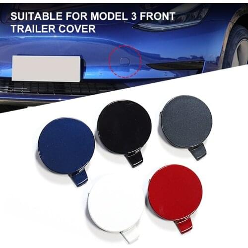 Tesla Model 3 Front Bumper Towing Hook Cap Replacement Parts Front Towing Hook Cover Car Styling Exterior Multiple colors Ship