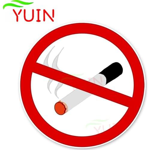 Warning Sign Smoking Is Prohibited Car Sticker Fashion Auto Accessories PVC Decoration Waterproof High Quality Decal 13*13cm