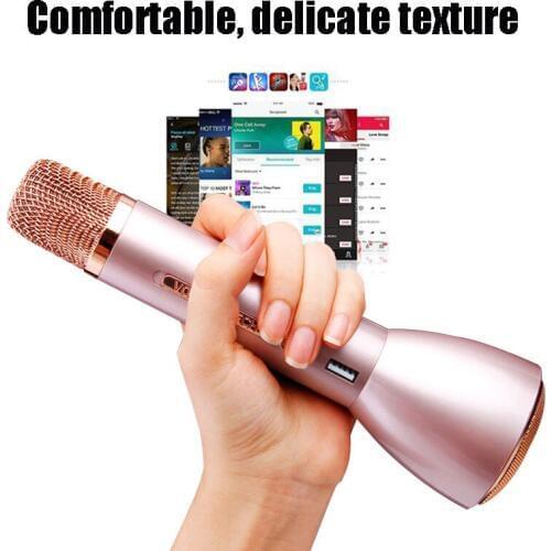 Professional Bluetooth Wireless Microphone Karaoke Microphone Speaker Handheld Music Player MIC Singing Recorder KTV Microphone