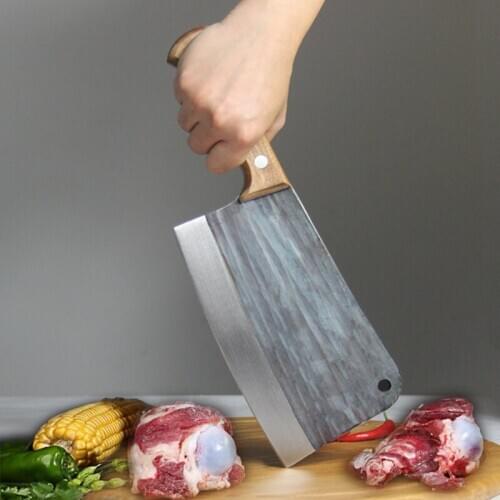 Professional Knife Kitchen Chopping Chef Knives Tool Stainless Steel Wood Handle Bone Cutter Meat Cleaver Slicer Vegetable Knife