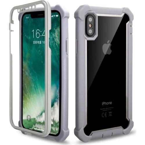 Shockproof Bumper Transparent Phone Case For iPhone 12 mini 11 Pro Max X XR XS Max 6S 6 7 8 Plus SE TPU Case PC Back Phone Cover