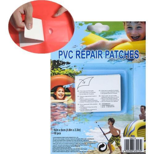 10Pcs/Set Swimming Float Repair Kit PVC Puncture Repair Patch Glue Kit Adhesive for Inflatable Toy Pools Float Air Bed Dinghies
