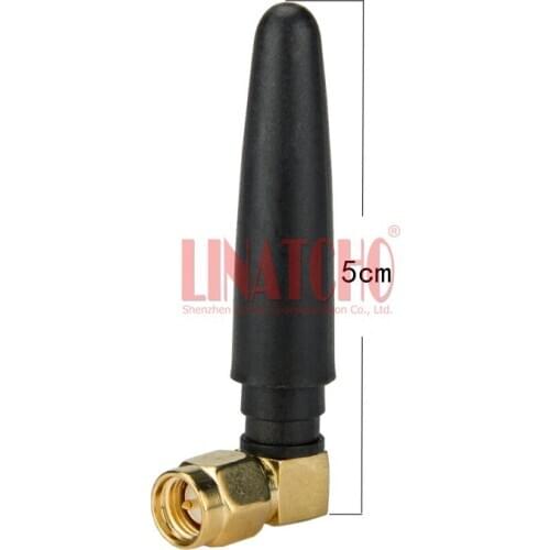 10pcs in bulk sales Black Right Angle 900MHz SMA Male Small Stubby Chili GSM Antenna