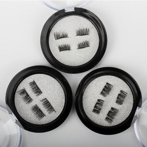 4pcs/set Magnetic Eyelashes Lashes Extension Natural Reusable Handmade No Glue Magnetic Fake Eyelashes With Eyelashes Applicator