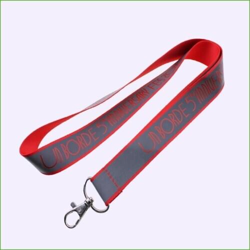 500pcs/lot 1inch custom reflective lanyard mobile phone neck strap reflective safe supplies with custom logo and text CT-TP109