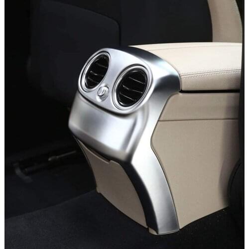 ABS Chrome Car Accessories Rear Air Conditioning Outlet Vent Cover Trim Matte Silver For Mercedes Benz W205 C Class 2015-2018