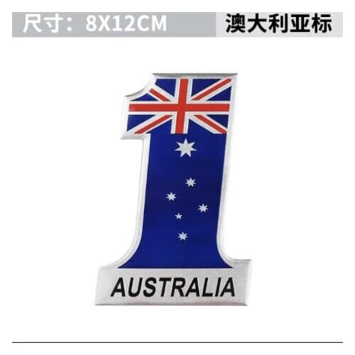 Australia Australian NO.1 Flag Auto Emblem Badge Motorcycle Tank Decals Sticker Car Accessories