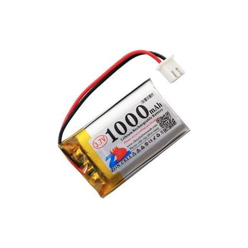 Free ship 2pcs/lot 3.7v 802540 1000mAh polymer lithium battery li-ion rechargeable battery