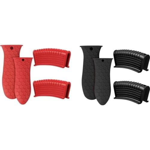 Handle Holder, 4-Piece Auxiliary Pan Handle Sleeve Pan Holder Non-Slip Frying Pan Handle Cover