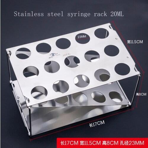 Syringe holder, foldable stainless steel instrument 20/50ml syringe holder