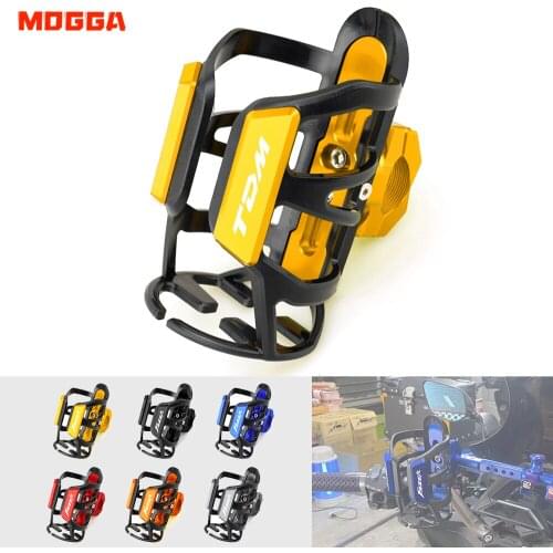 Logo TDM Motorbike Beverage Water Bottle Cage Drink Cup Holder Sdand Mount For YAMAHA TDM850 TDM900 TDM 850 900 Moto Accessories