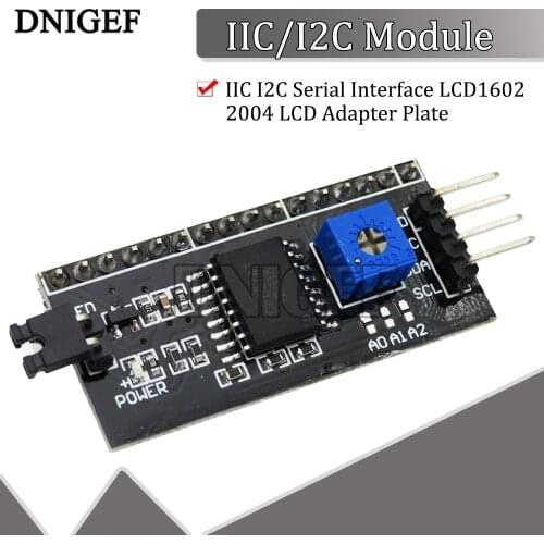 DNIGEF IIC I2C Serial Interface LCD1602 2004 LCD Adapter Plate for Arduno LCD Adapter Converter Module PCF8574 IIC I2C