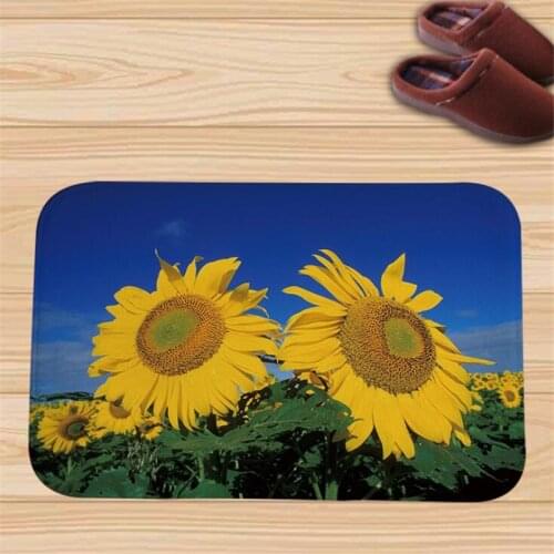Sunflower Doormat Digital Print Traditianal Floor Kitchen Mat Carpet Soft Bathroom Indor Mats For Home Decoration