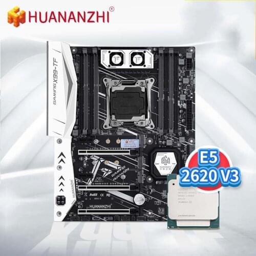 HUANANZHI X99 TF Motherboard Intel with XEON E5 2620 V3 DDR3 DDR4 RECC Memory Combo Kit Set NVME SATA 3.0 USB3.0 ATX Server