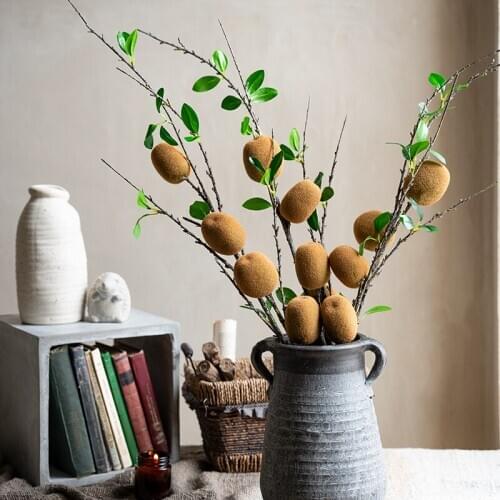 Simulation Kiwi Fruit Branches Fake Flower Home Living Room Flower Arrangement Decorative Table Top Artificial Fruit